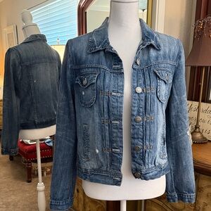 J. Crew Distressed Denim Jacket
